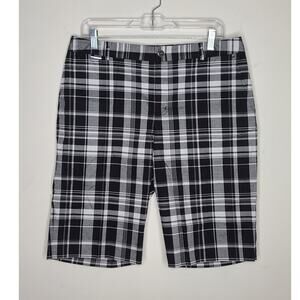 Ralph Lauren Active black white plaid cotton bermuda shorts - 10